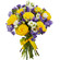 bouquet of yellow roses and irises. Nepal