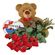 red roses with teddy and chocolates. Nepal